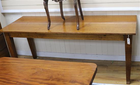 An oak serving table W.183cm